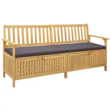 vidaXL Tárolópad párnával tárolóval ajtóval