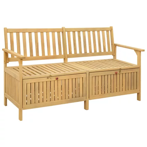 vidaXL Tárolópad tárolóval ajtóval Tömör Akácia