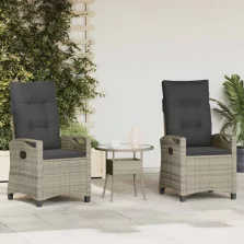   vidaXL Kerti Szék 2 pcs Világosszürke és Sötétszürke 56 x 60 x 112 cm