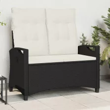   vidaXL Kerti pad Fekete és Krém 105 x 60 x 112 cm Acél és poliészter