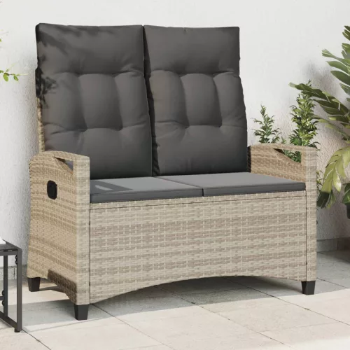 vidaXL Kerti pad párnával 105 x 60 x 112 cm acél