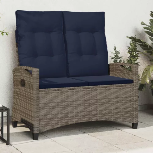 vidaXL Kerti pad párnával 105 x 60 x 112 cm acél