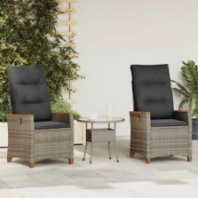   vidaXL Fekvő Kerti Szék Szürke és sötétszürke 64 x 57,5 x 112 cm