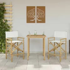   vidaXL Összecsukható rendezőszék 2 pcs Természetes 58 x 48 x 115 cm