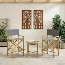   vidaXL Összecsukható rendezőszék 2 pcs Természetes 58 x 48 x 115 cm