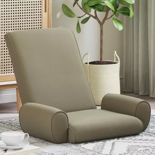 vidaXL Padló szék Khaki 68 x 51 x 56 cm Gubancos Bársony