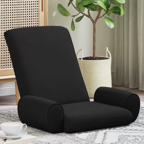 vidaXL Padló szék Fekete 68 x 51 x 56 cm Gubancos Bársony