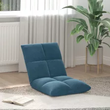 vidaXL Padló szék Kék 50 x 61 x 57 cm Bársony