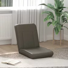 vidaXL Padló szék Szürke 50 x 73 x 60 cm Műbőr