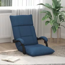 vidaXL Padló szék Kék 66 x 66 x 80 cm szövet