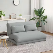 vidaXL Padló szék Világosszürke 110 x 82 x 55 cm szövet