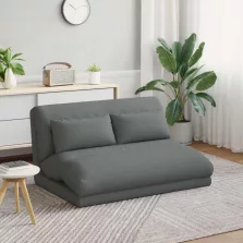 vidaXL Padló szék Sötétszürke 110 x 82 x 55 cm szövet