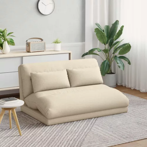 vidaXL Padló szék Krém 110 x 82 x 55 cm szövet