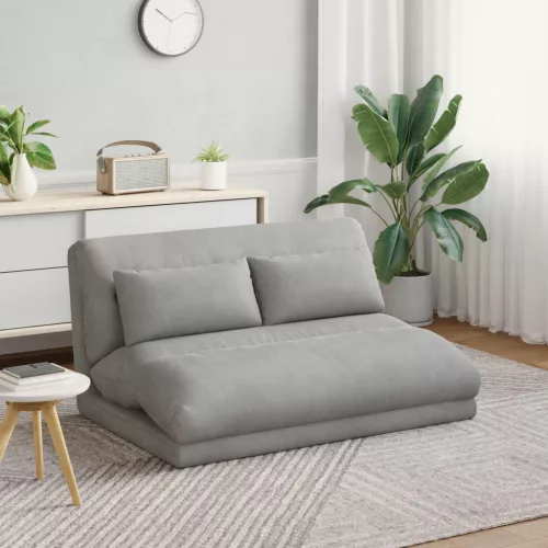 vidaXL Padló szék Világosszürke 110 x 82 x 55 cm Bársony