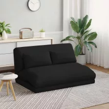 vidaXL Padló szék Fekete 110 x 82 x 55 cm Bársony