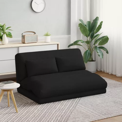 vidaXL Padló szék Fekete 110 x 82 x 55 cm Bársony