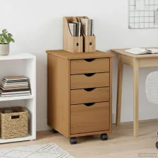   vidaXL Görgős szekrény MOSS Mézes Barna 34 x 39 x 56 cm Tömör fenyő