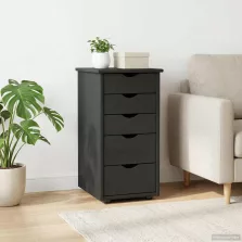 vidaXL Cabinet Szürke 34 x 39 x 61,5 cm Tömör fenyőfa