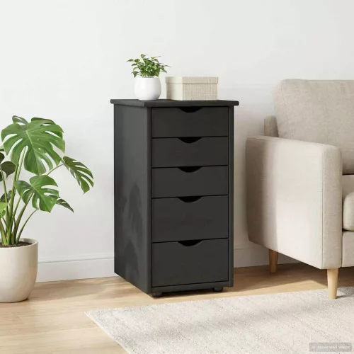vidaXL Cabinet Szürke 34 x 39 x 61,5 cm Tömör fenyőfa