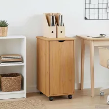   vidaXL Görgős szekrény Méz barna 34 x 39 x 65,5 cm Tömör fenyőfa