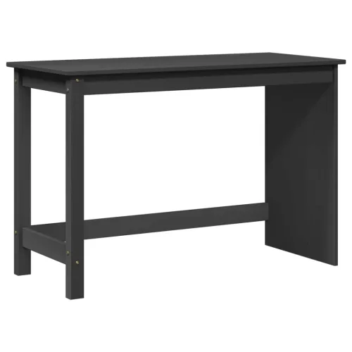 vidaXL Asztal Szürke 112 x 50 x 75 cm Tömör fenyőfa