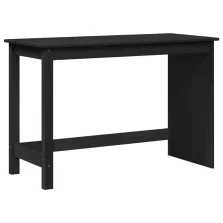 vidaXL Asztal Fekete 112 x 50 x 75 cm Tömör fenyőfa