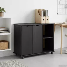   vidaXL Görgős szekrény Szürke 100 x 39 x 65,5 cm Tömör fenyőfa