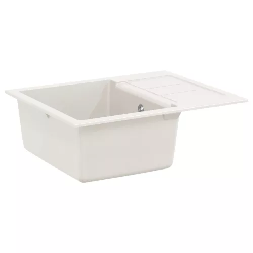 vidaXL Mosogató Fehér 620 x 500 mm 80% Kvarc és 20% Gyanta