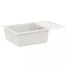   vidaXL Mosogató Fehér 780 x 500 mm 80% Kvarc és 20% Gyanta