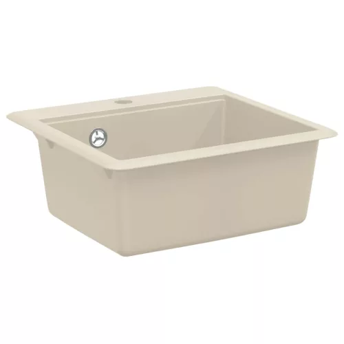 vidaXL Mosogató Bézs 470 x 440 mm Gránit