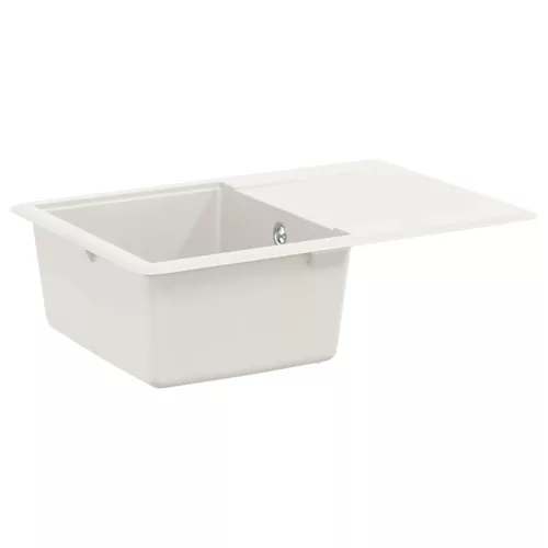 vidaXL Mosogató Fehér 670 x 460 mm 80% Kvarc és 20% Gyanta