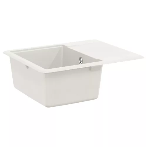 vidaXL Mosogató Fehér 560 x 460 mm 80% Kvarc és 20% Gyanta