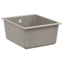   vidaXL Mosogató Szürke 370 x 460 mm 80% Kvarc és 20% Gyanta