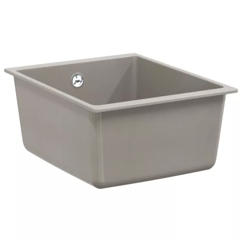 vidaXL Mosogató Szürke 370 x 460 mm 80% Kvarc és 20% Gyanta