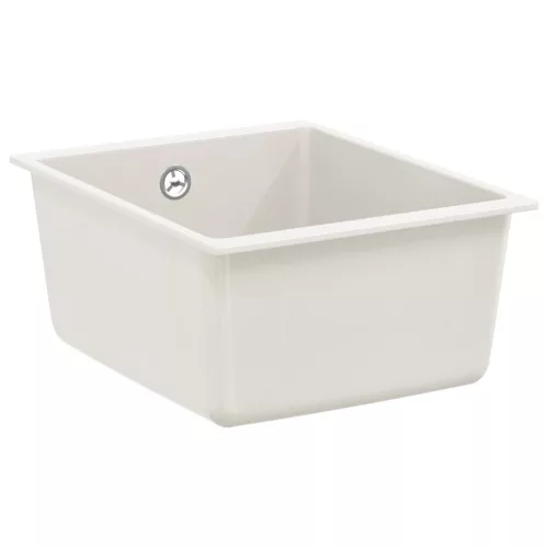 vidaXL Mosogató Fehér 370 x 460 mm 80% Kvarc és 20% Gyanta