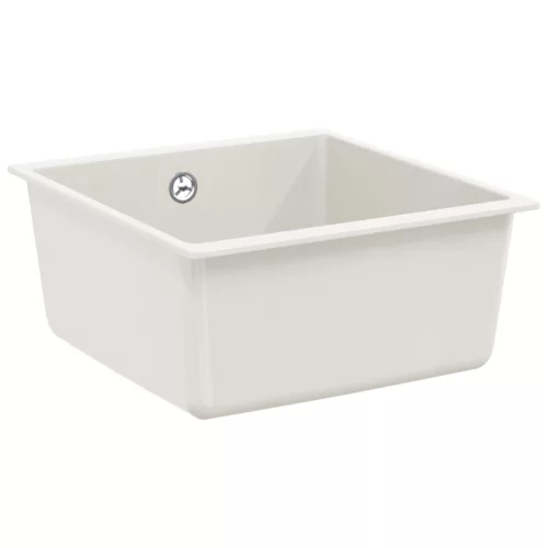 vidaXL Mosogató Fehér 430 x 460 mm 80% Kvarc és 20% Gyanta