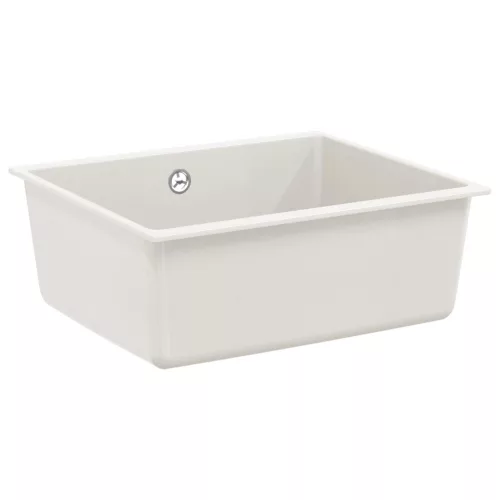 vidaXL Mosogató Fehér 530 x 460 mm 80% Kvarc és 20% Gyanta