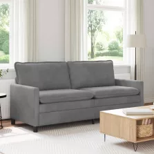 vidaXL Kanapé Sötétszürke 196 x 81 x 87,5 cm Bársony