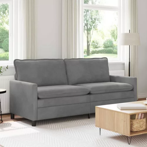 vidaXL Kanapé Sötétszürke 196 x 81 x 87,5 cm Bársony