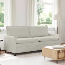 vidaXL Kanapé Krémszínű 196 x 81 x 87,5 cm Bársony