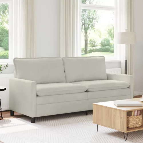 vidaXL Kanapé Krémszínű 196 x 81 x 87,5 cm Bársony