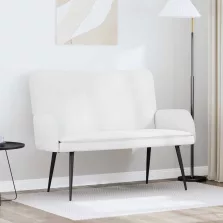 vidaXL Kétüléses Kanapé Fehér 115 x 61 x 87 cm szövet