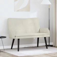 vidaXL Kétfős Kanapé Krém 115 x 61 x 87 cm Bársony