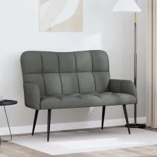   vidaXL Kétfős Kanapé Sötétszürke 115 x 61 x 87 cm szövet