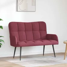 vidaXL Kétfős Kanapé bordó 115 x 61 x 87 cm szövet