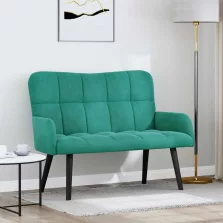 vidaXL Kétfős Kanapé Türkiz 115 x 61 x 87 cm Bársony