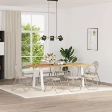   vidaXL Összecsukható szék 8 pcs Homokszín 48 x 43,5 x 81 cm Műbőr