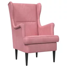 vidaXL karosszék Rózsaszín Bársony