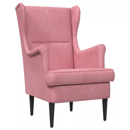 vidaXL karosszék Rózsaszín Bársony