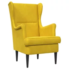 vidaXL karosszék Sárga Bársony